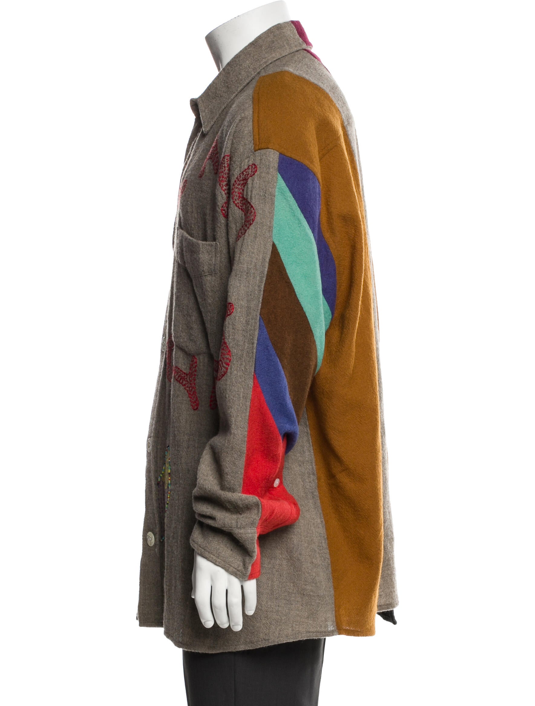 Glass Cypress Wool Printed Shirt