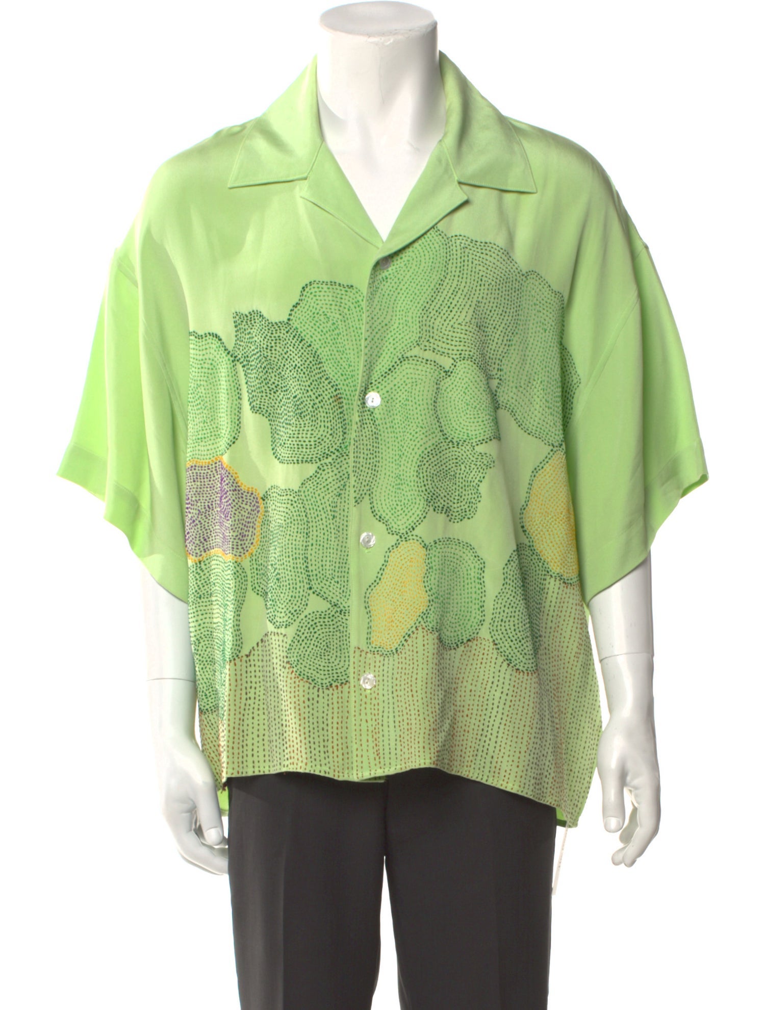 Glass Cypress Silk Printed Shirt
