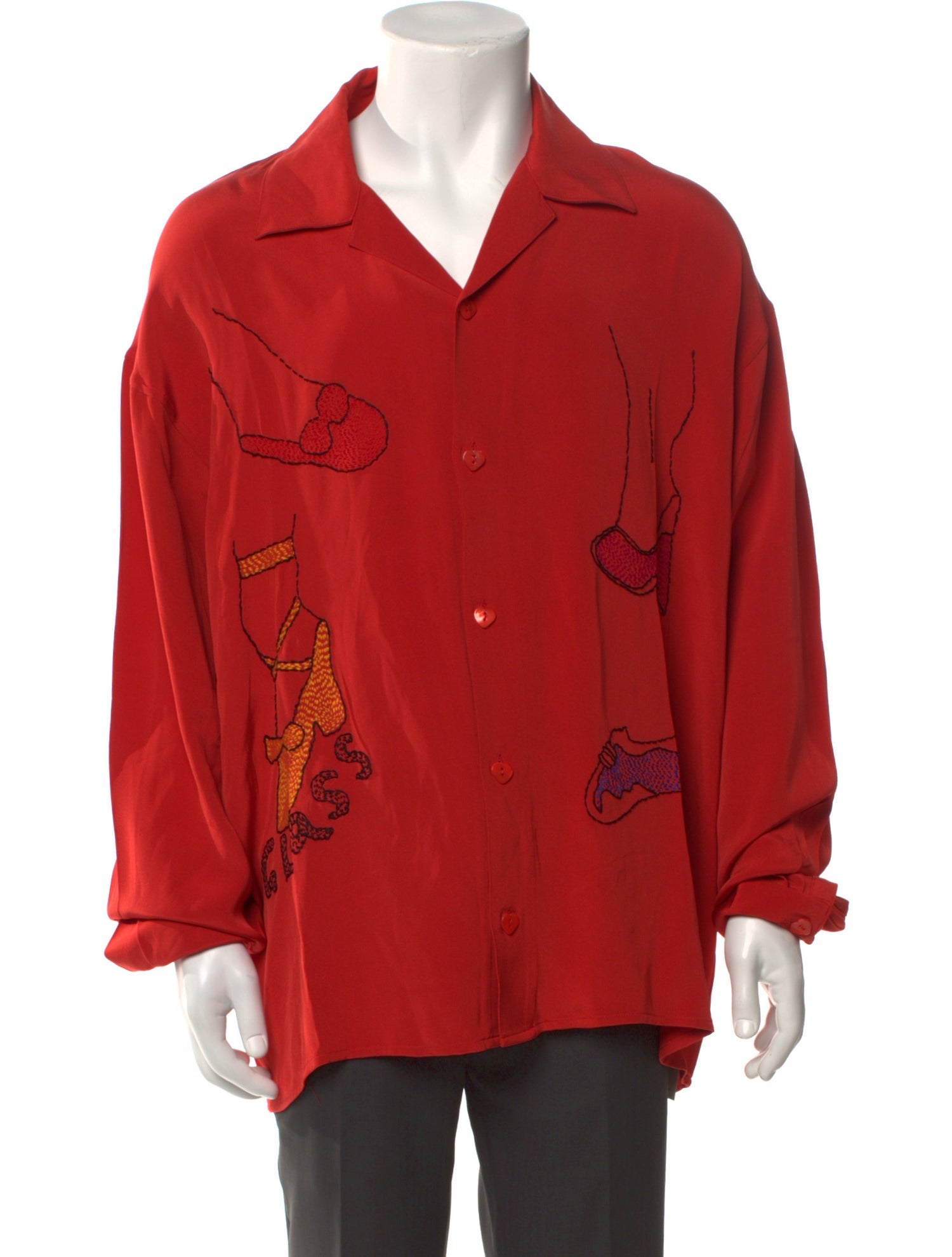 Glass Cypress Silk Long Sleeve Shirt