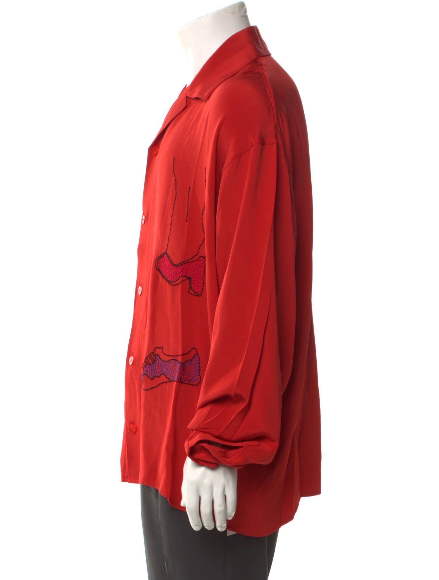 Glass Cypress Silk Long Sleeve Shirt