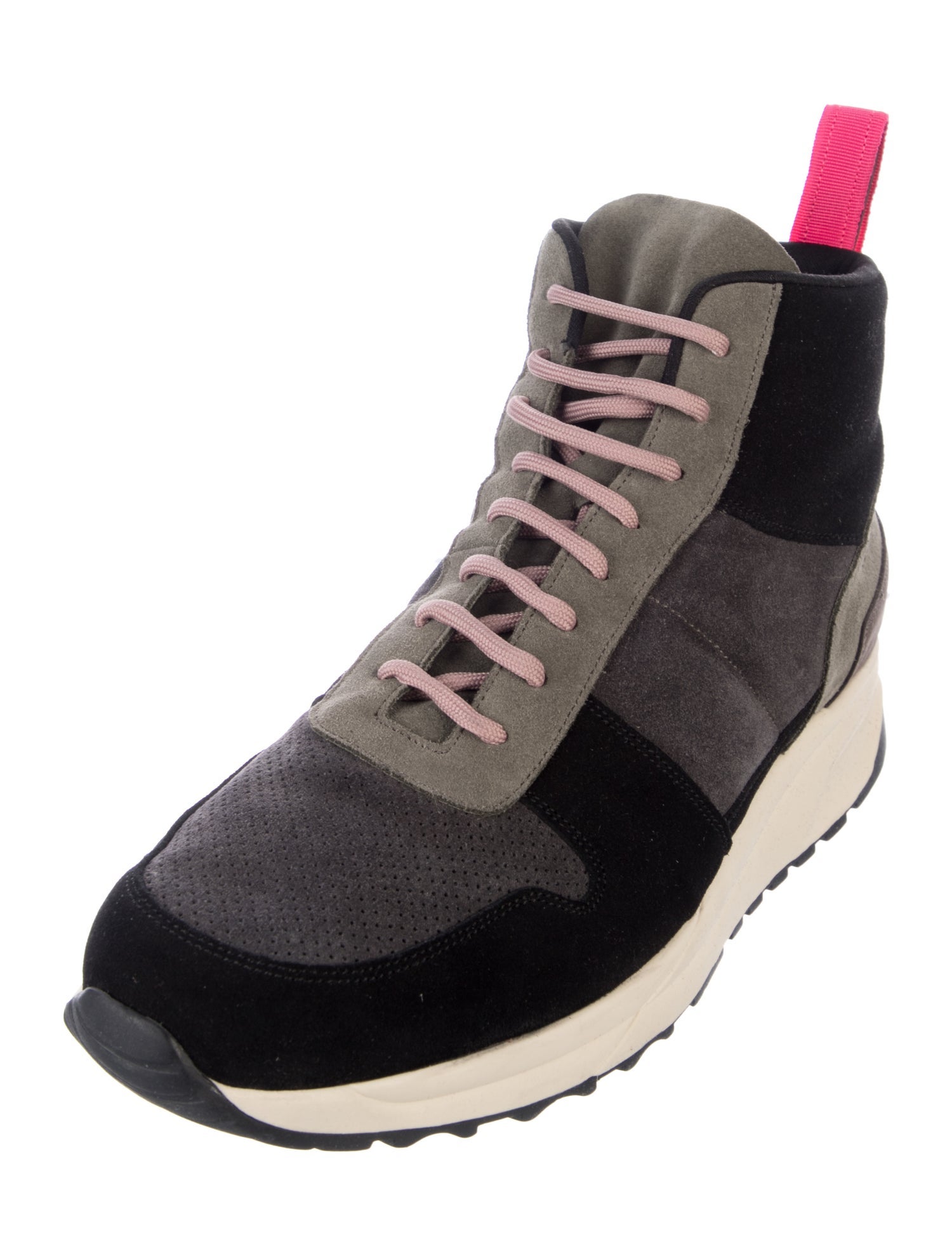 Robert Geller x Common Projects Suede Colorblock Pattern Sneakers