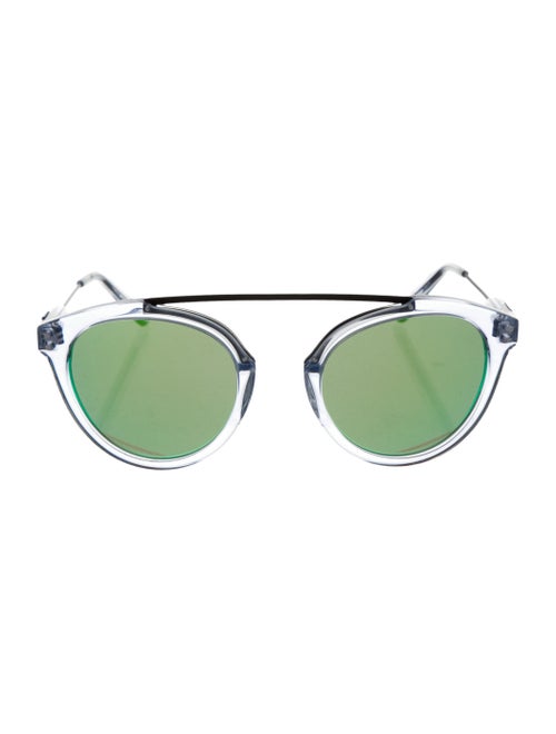 Westward\\Leaning Flower 16 Mirrored Round Sunglas
