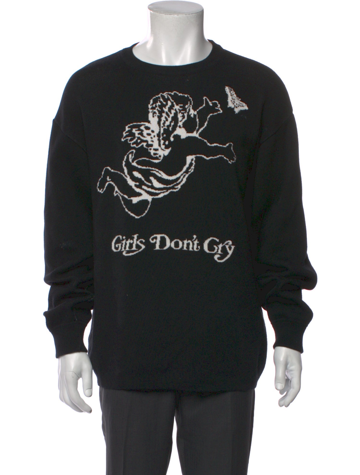 Girls Don't Cry Graphic Print Crew Neck Pullover