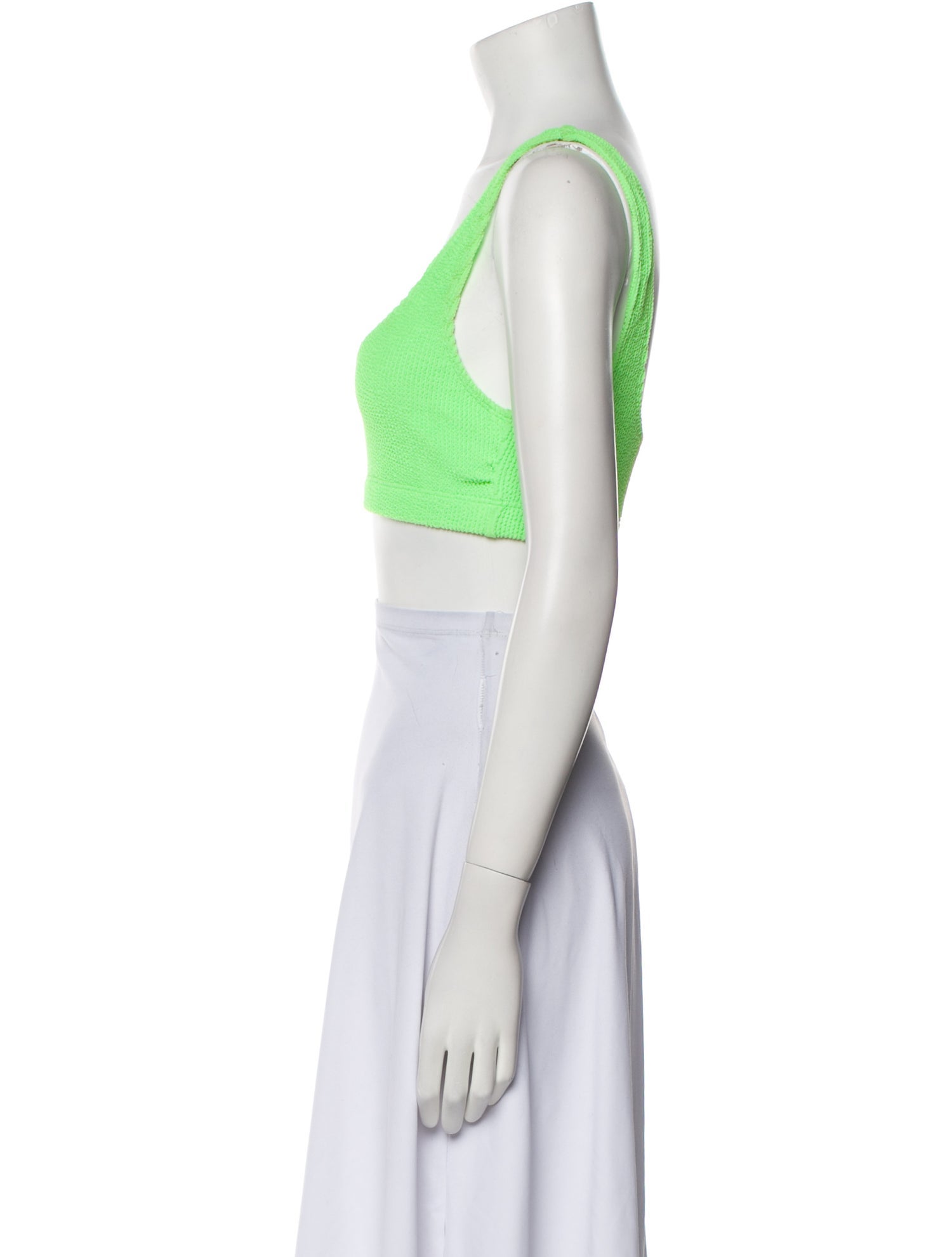 Good News Square Neckline Sleeveless Crop Top