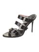 Gedebe Patent Leather Crystal Embellishments Slides