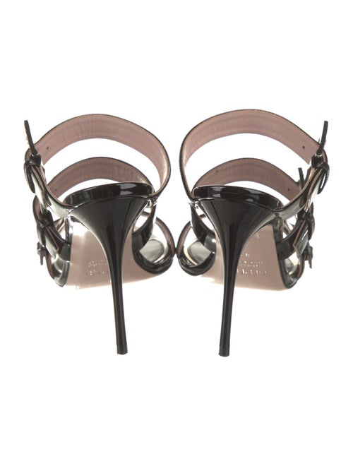 Gedebe Patent Leather Crystal Embellishments Slides