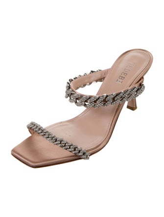 Gedebe Satin Chain-Link Accents Slides