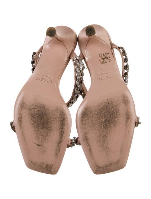 Gedebe Satin Chain-Link Accents Slides