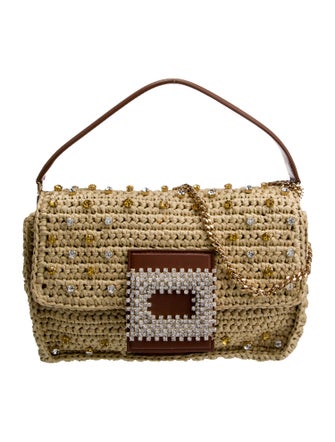 Gedebe Raffia Top Handle Bag