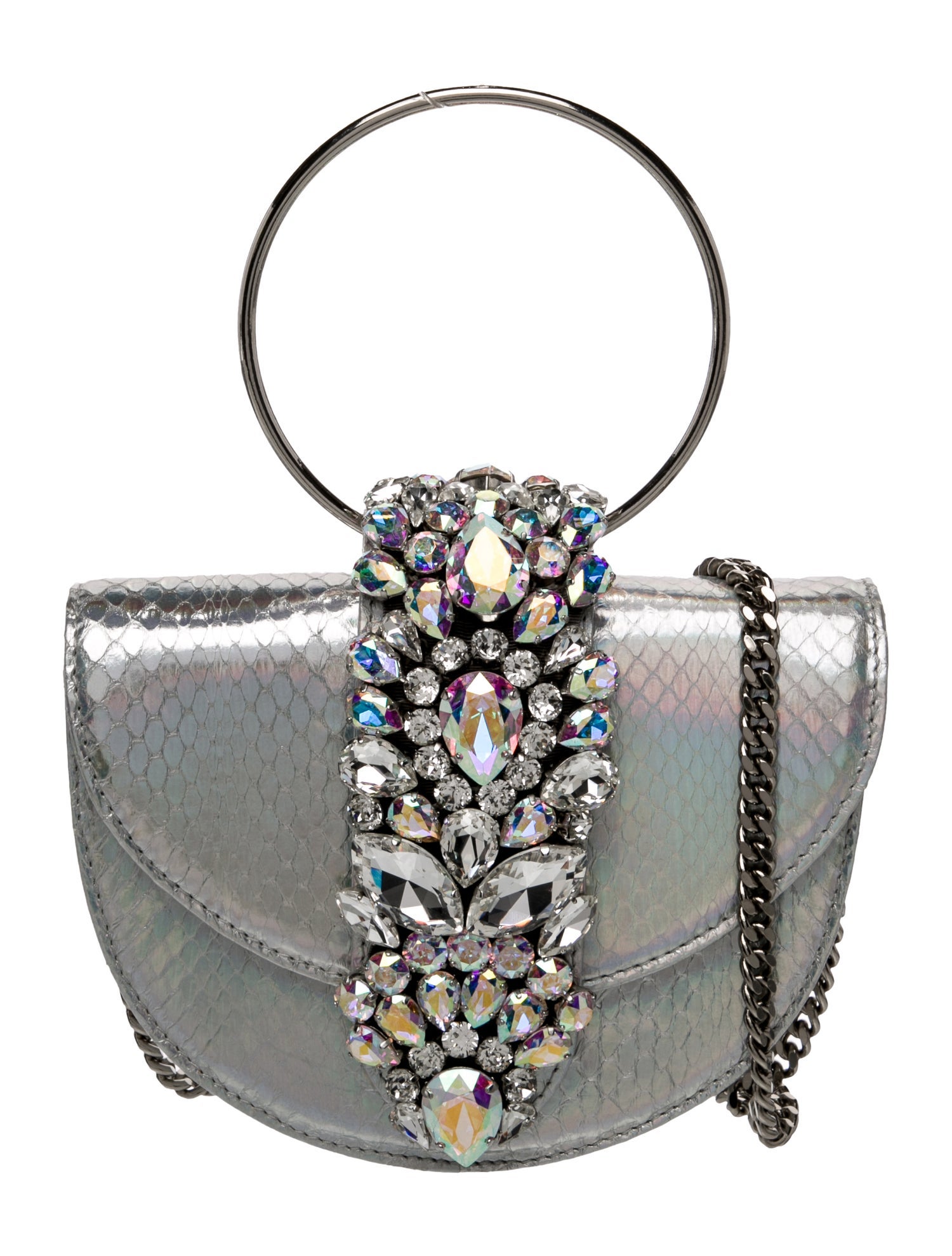 Gedebe Embossed Leather Minaudière