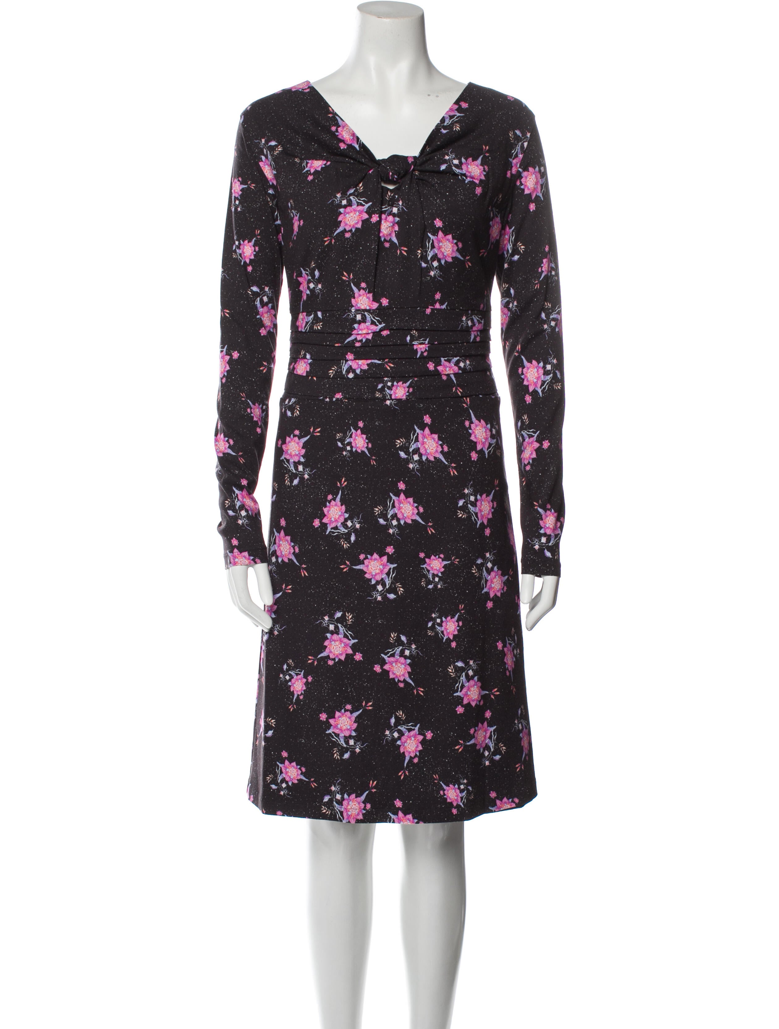 Gentile Catone Floral Print Knee-Length Dress