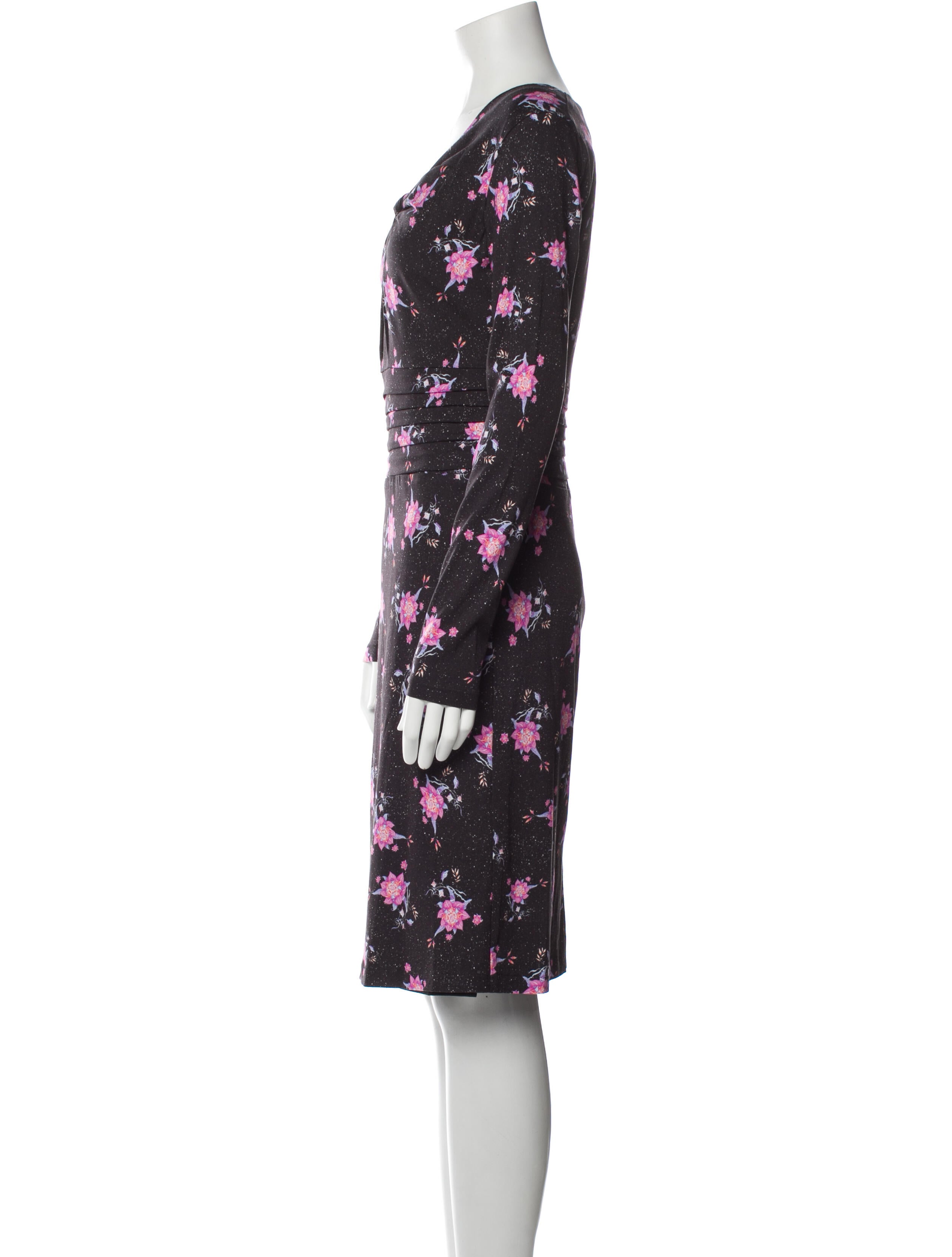 Gentile Catone Floral Print Knee-Length Dress