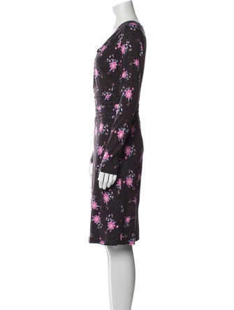 Gentile Catone Floral Print Knee-Length Dress