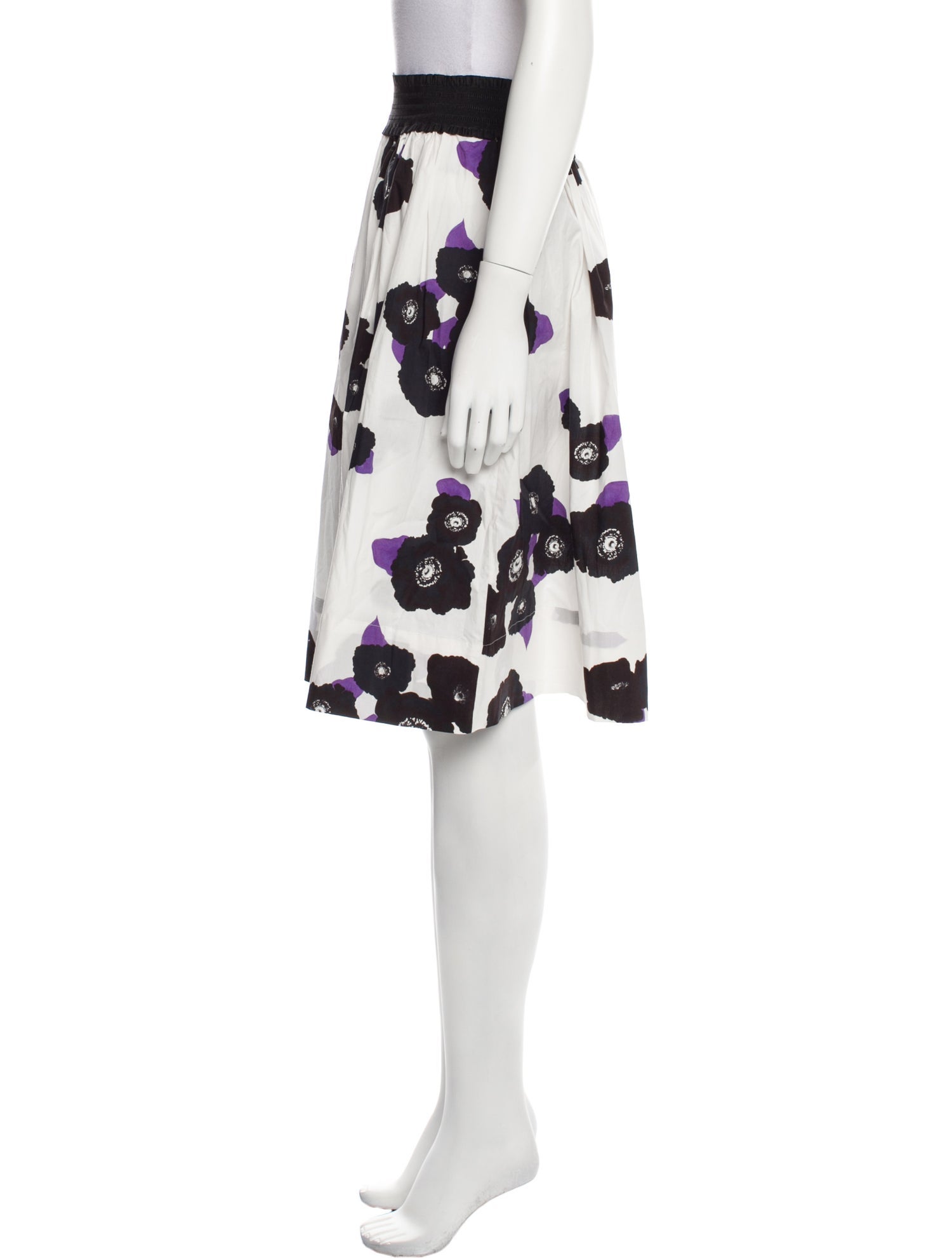 Gentile Catone Floral Print Knee-Length Skirt