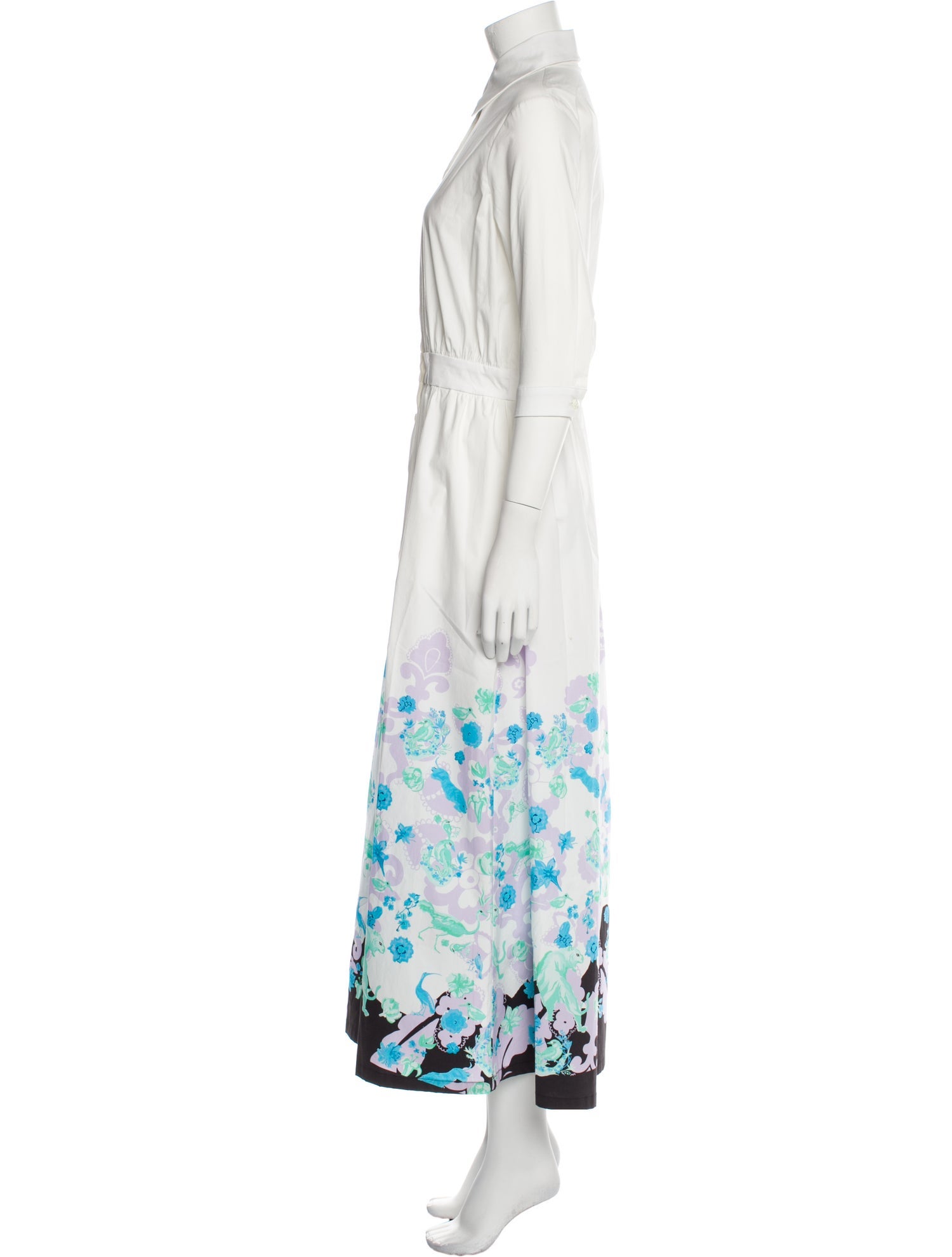 Gentile Catone Floral Print Long Dress