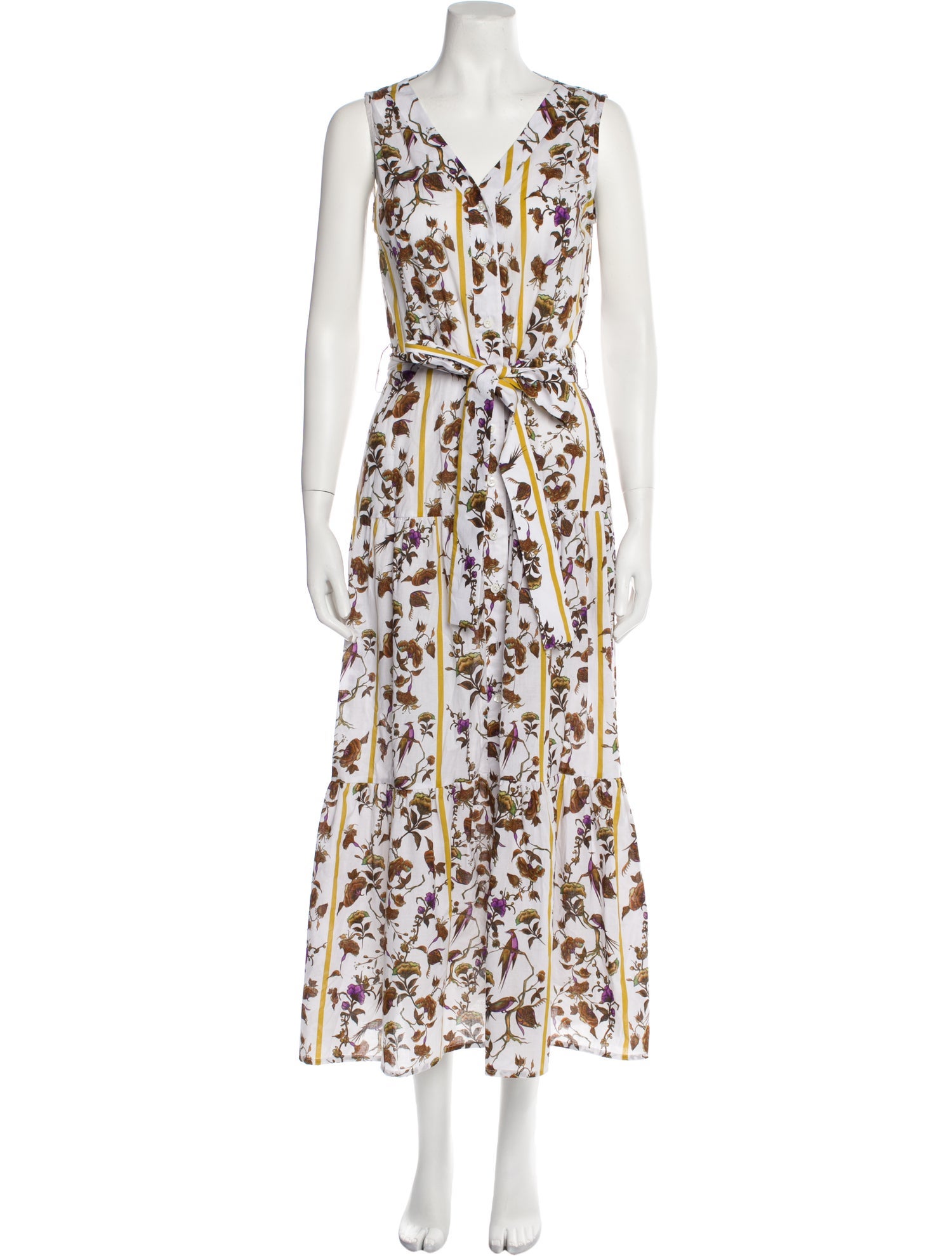 Gentile Catone Floral Print Long Dress