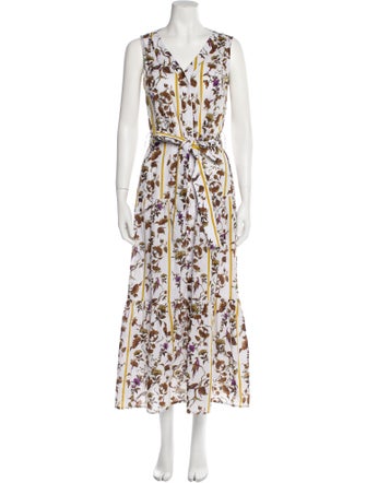 Gentile Catone Floral Print Long Dress