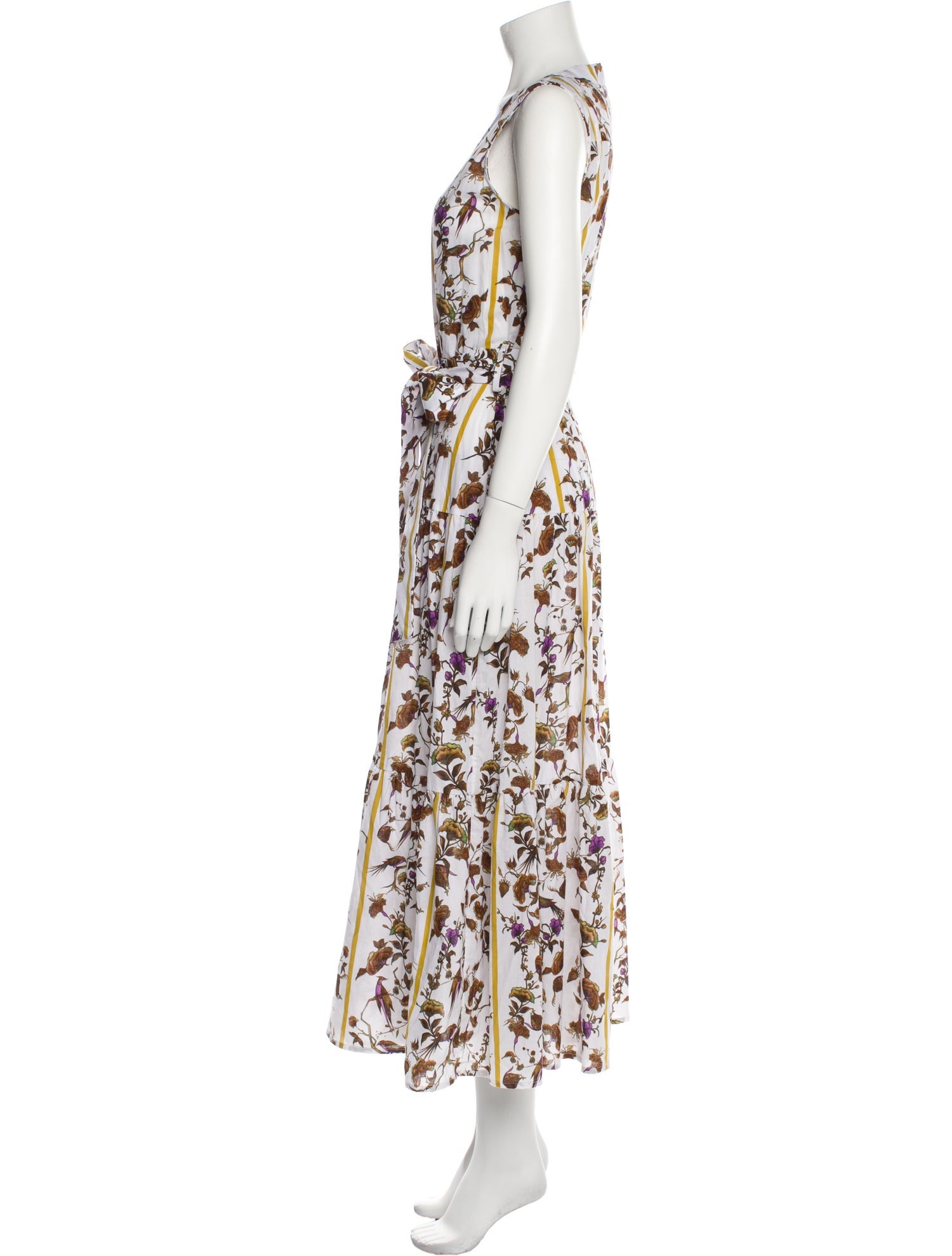Gentile Catone Floral Print Long Dress