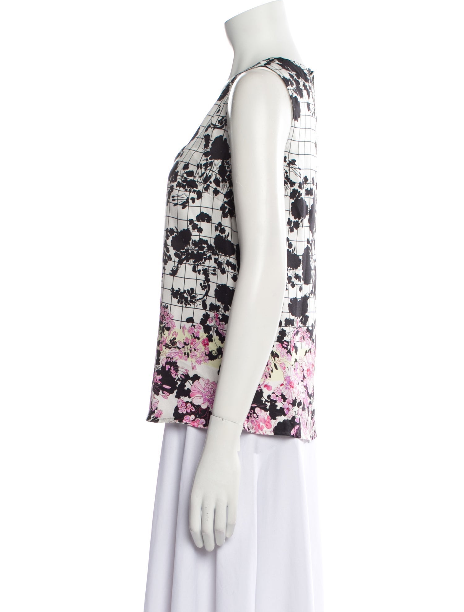 Gentile Catone Silk Floral Print Top