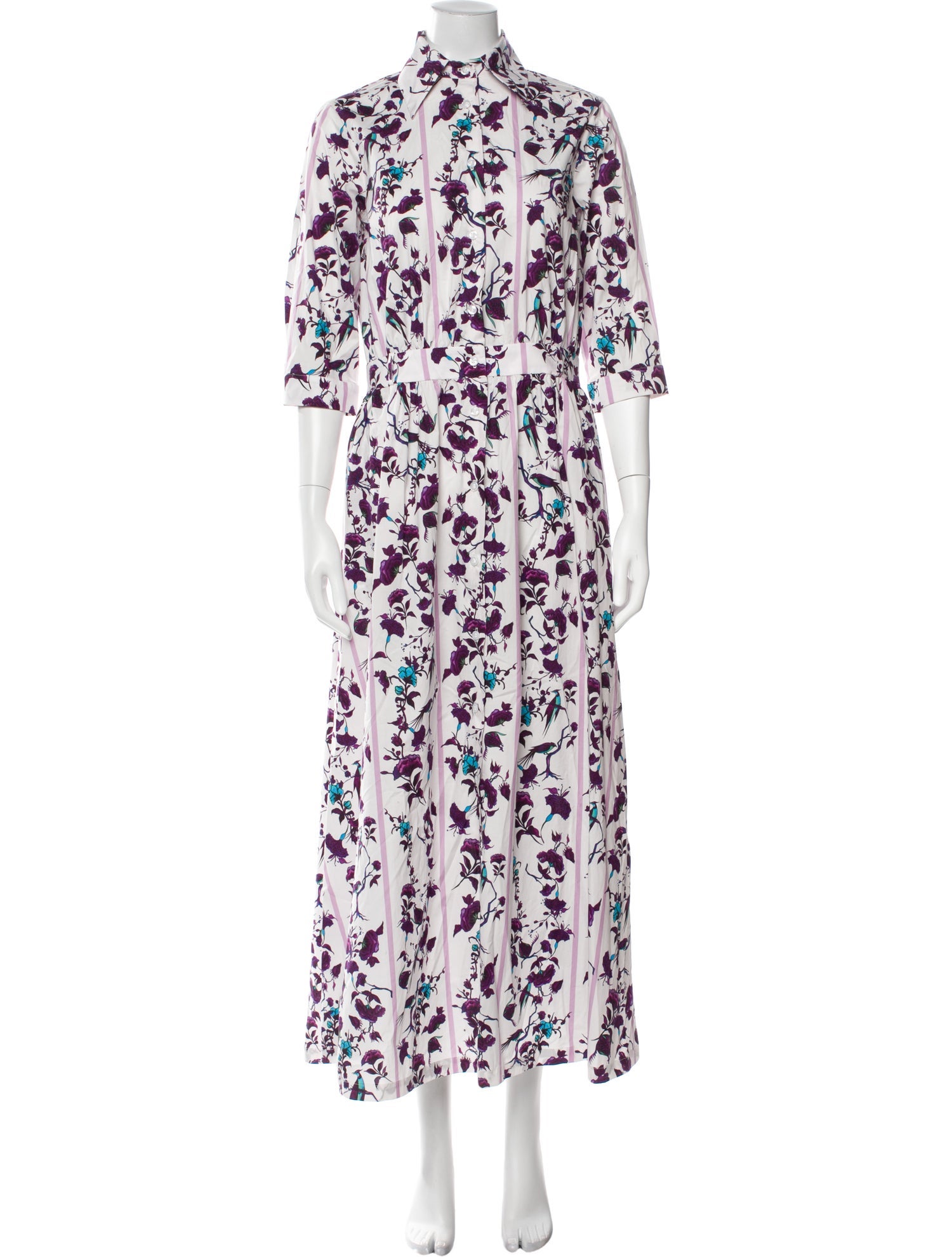 Gentile Catone Floral Print Long Dress
