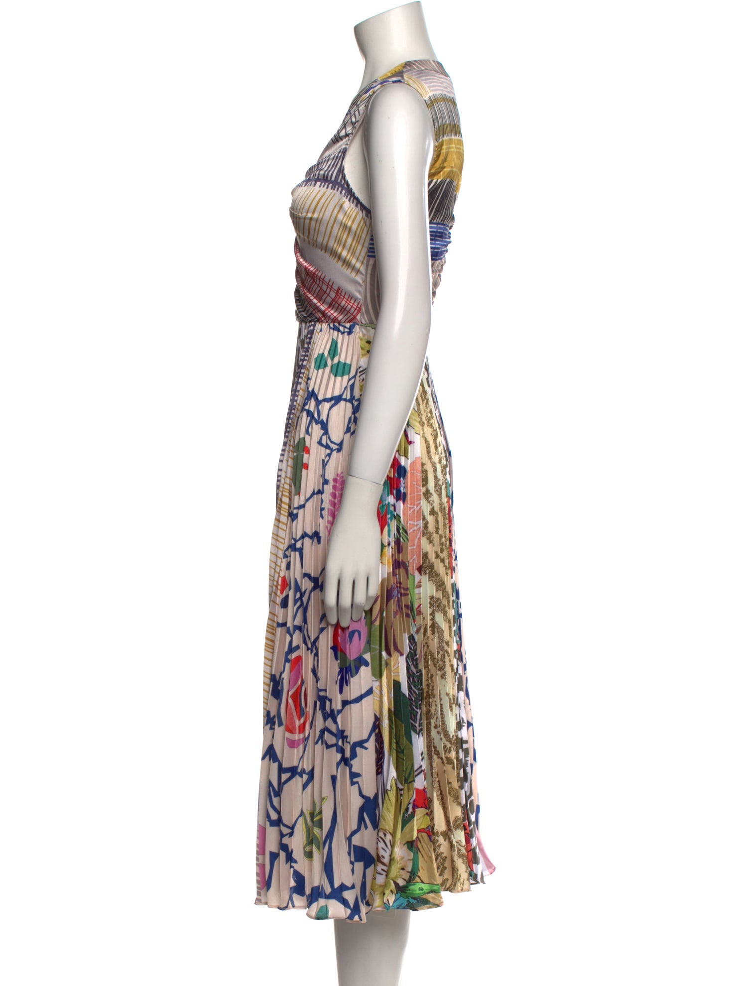 Geisha Designs Printed Midi Length Dress