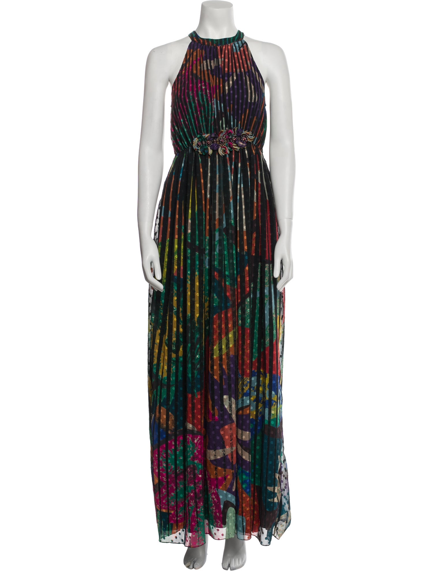 Geisha Designs Printed Long Dress