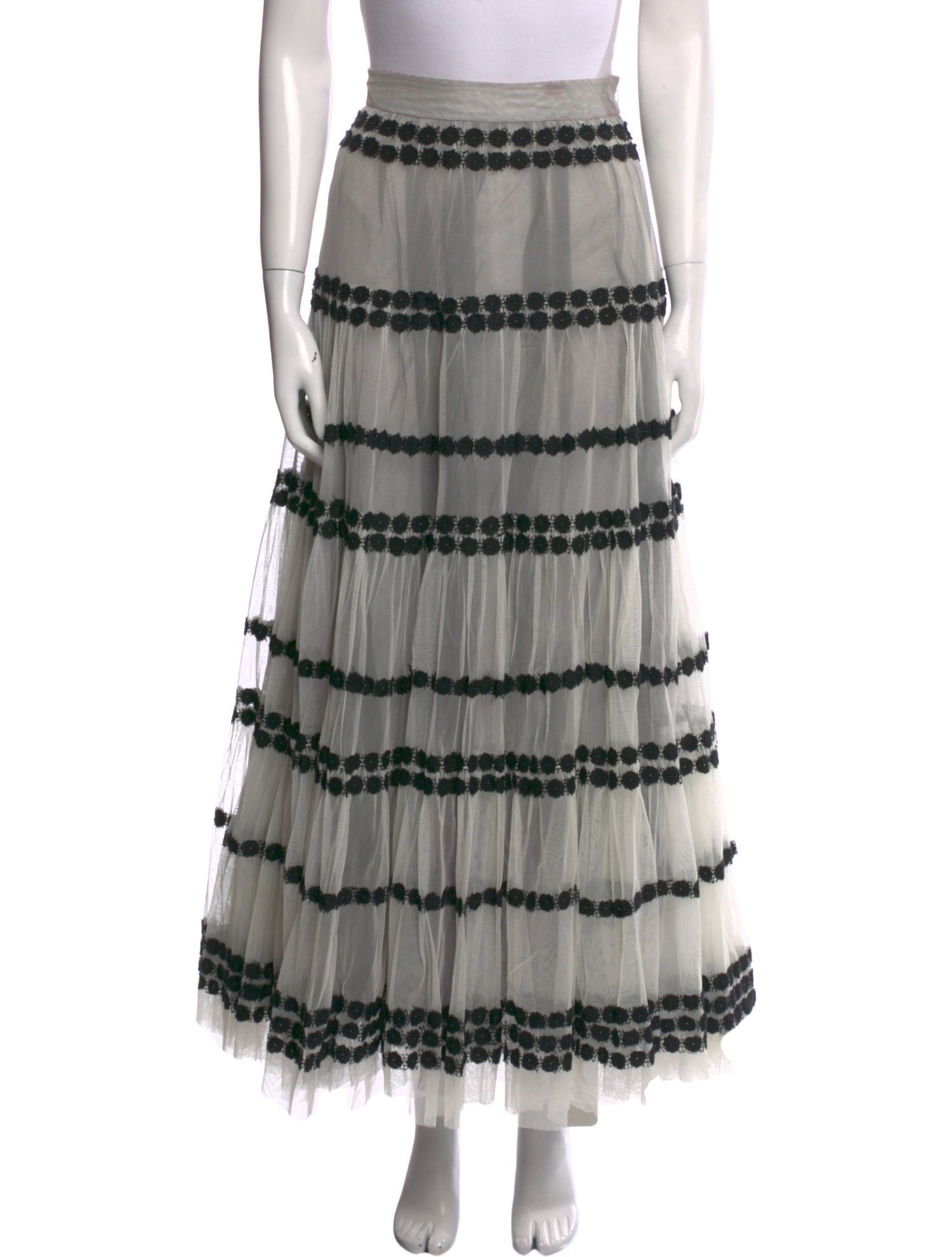 Geisha Designs Nylon Midi Length Skirt