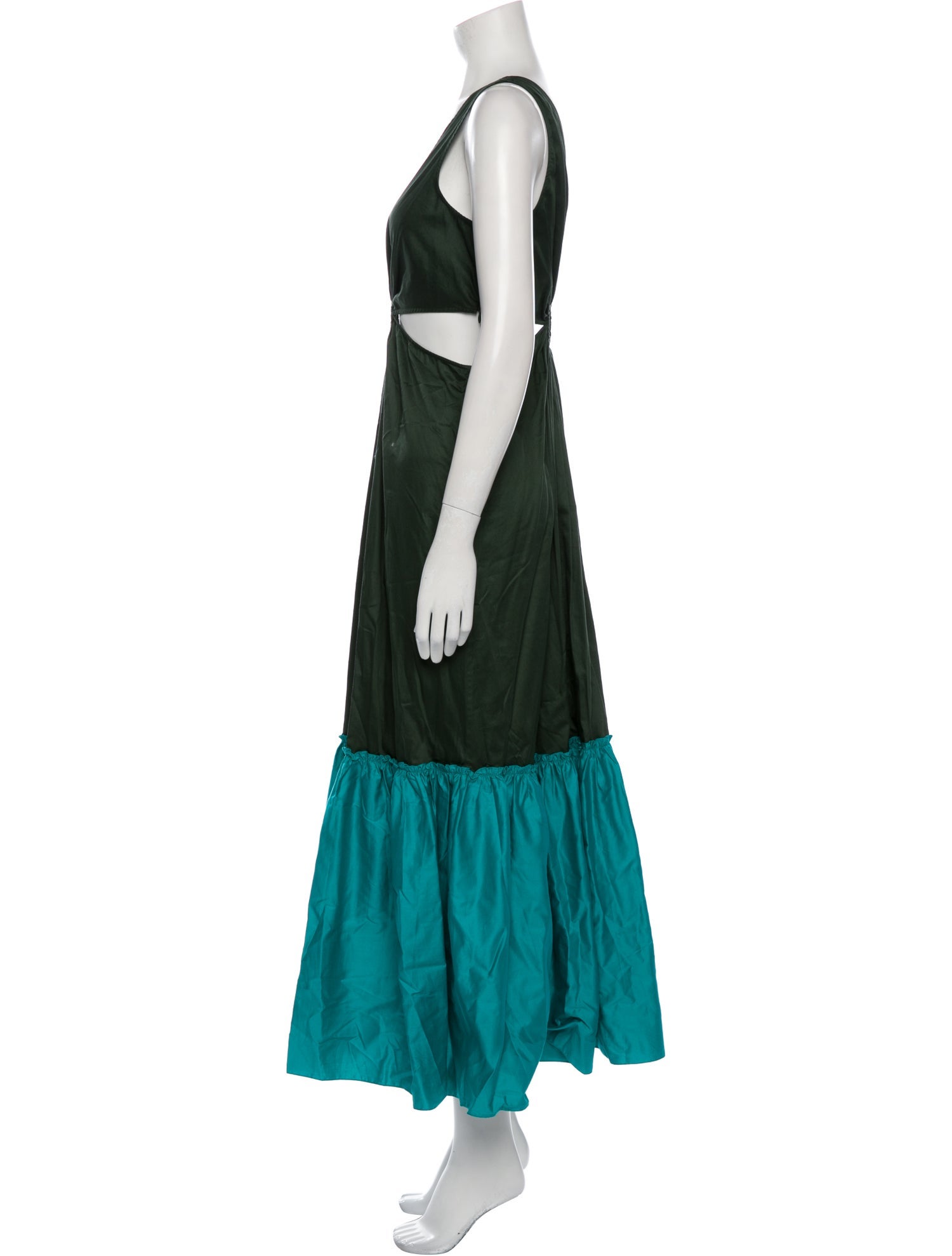 Geisha Designs Plunge Neckline Long Dress