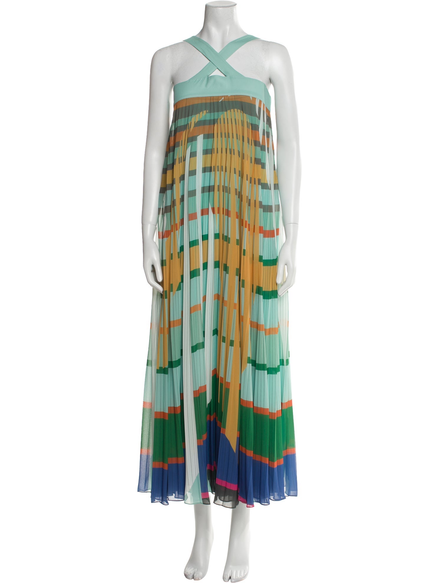 Geisha Designs Printed Long Dress