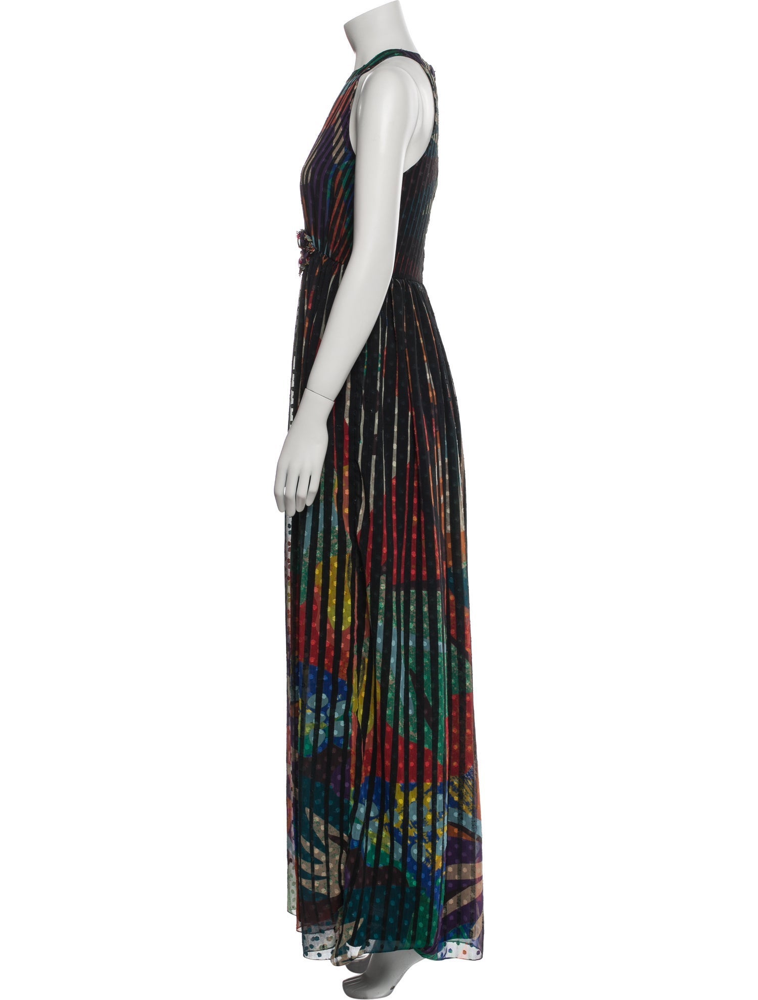 Geisha Designs Printed Long Dress