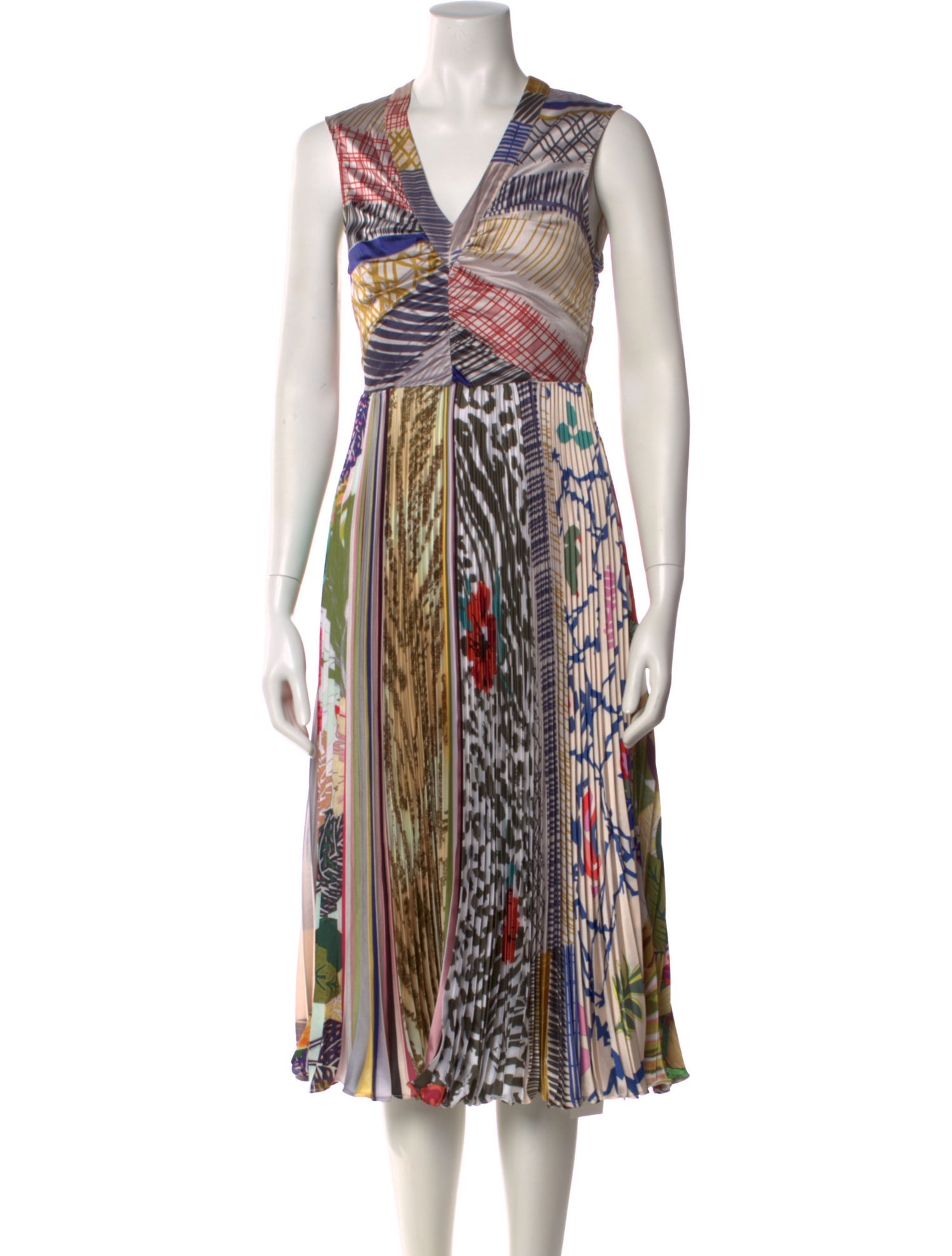 Geisha Designs Printed Midi Length Dress
