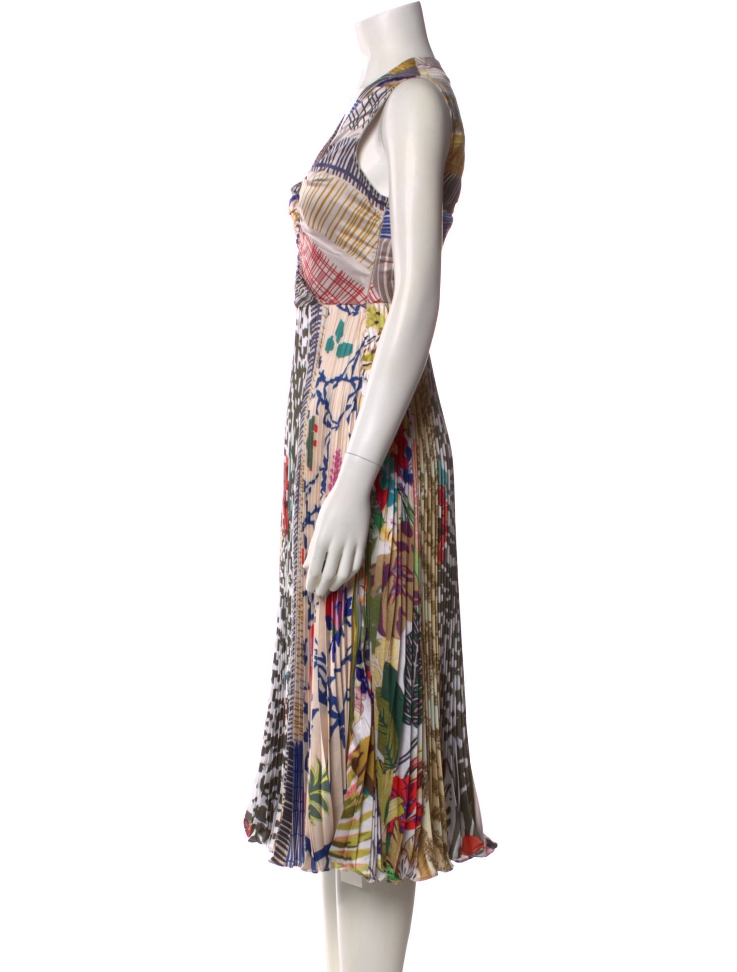 Geisha Designs Printed Midi Length Dress
