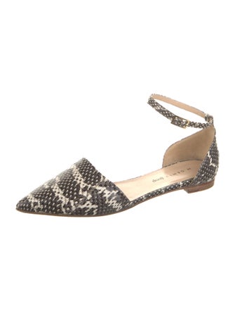 M. Gemi Leather Animal Print D'Orsay Flats