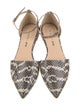 M. Gemi Leather Animal Print D'Orsay Flats