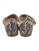 M. Gemi Leather Animal Print D'Orsay Flats