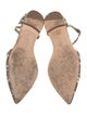 M. Gemi Leather Animal Print D'Orsay Flats