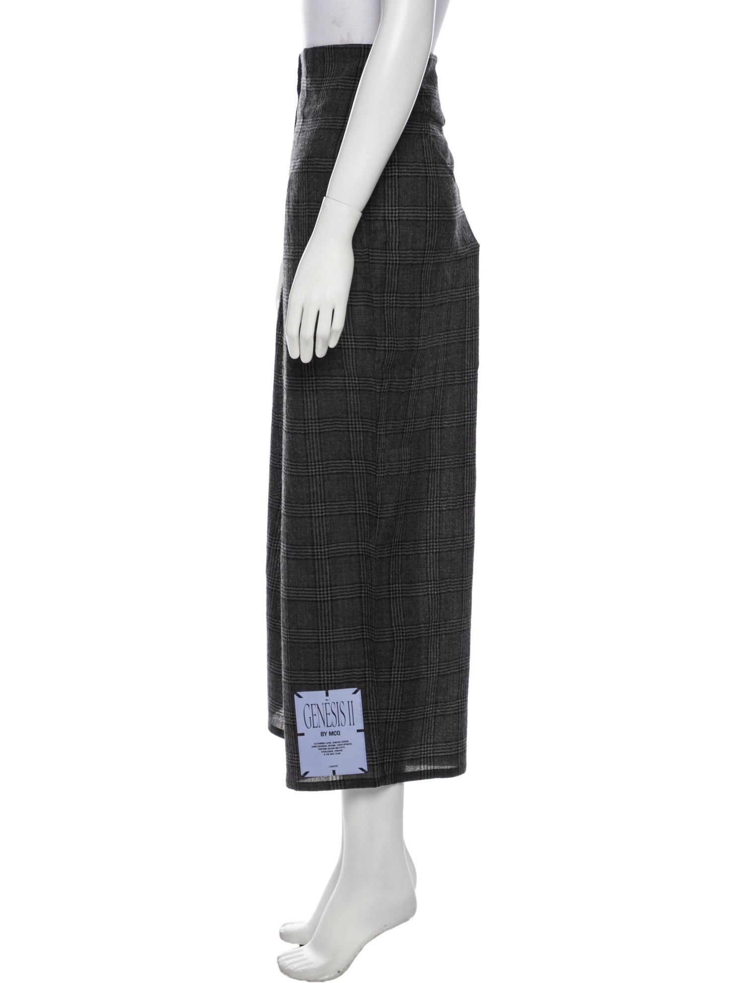 Genesis by MCQ Plaid Print Wide Leg Pants