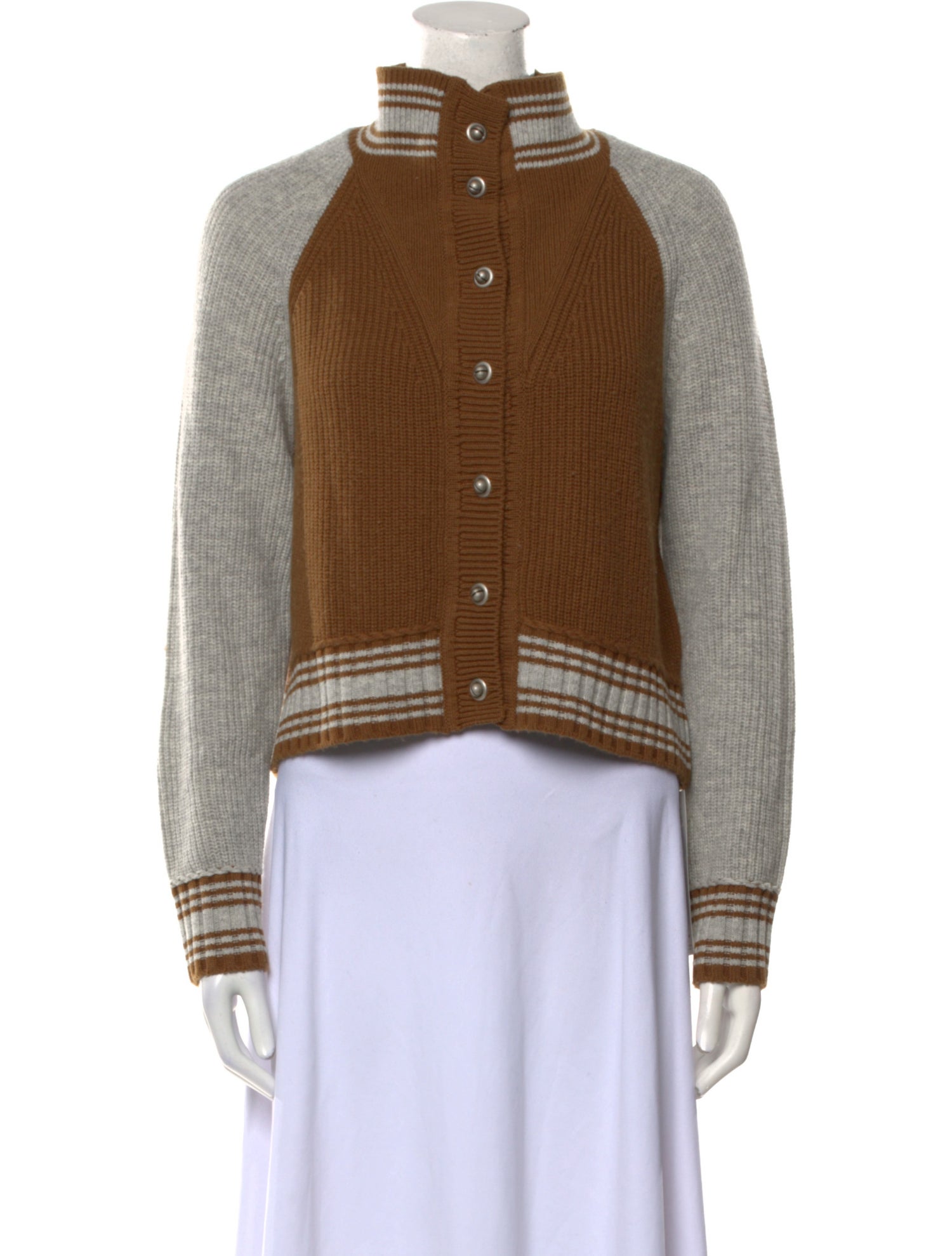 Gentle Herd Wool Colorblock Pattern Sweater