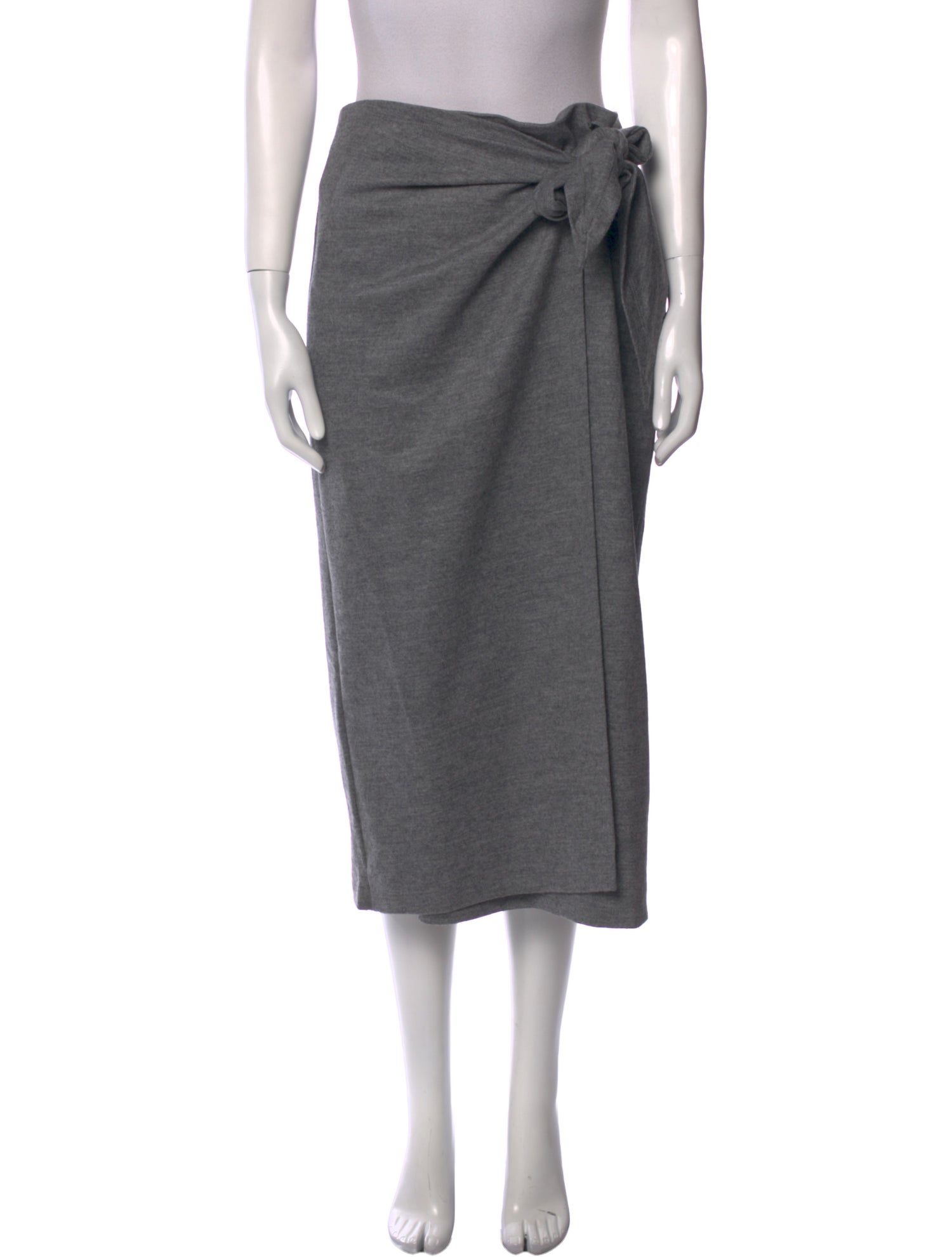 Gentle Herd Wool Midi Length Skirt