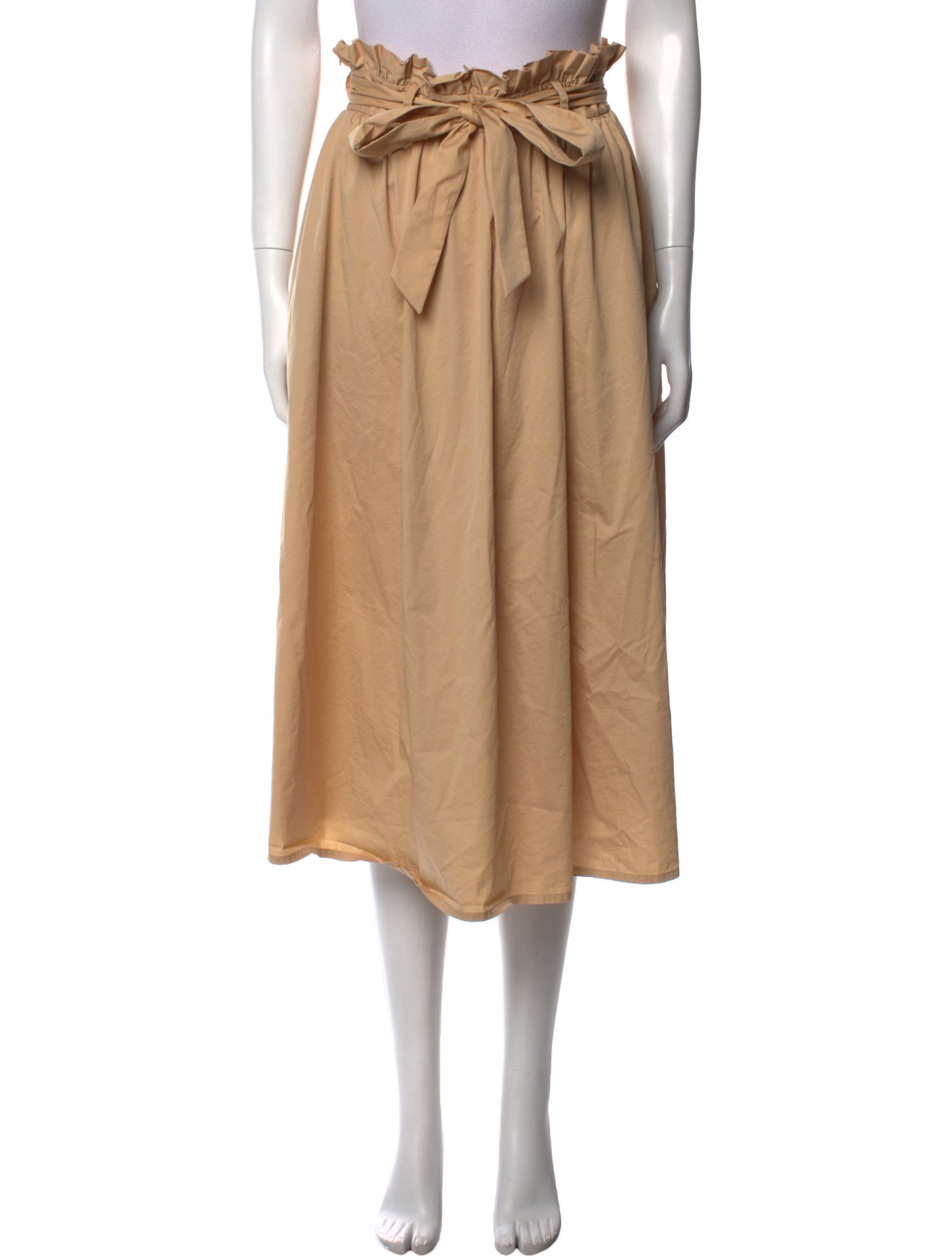 Gentle Herd Pleated Accents Midi Length Skirt
