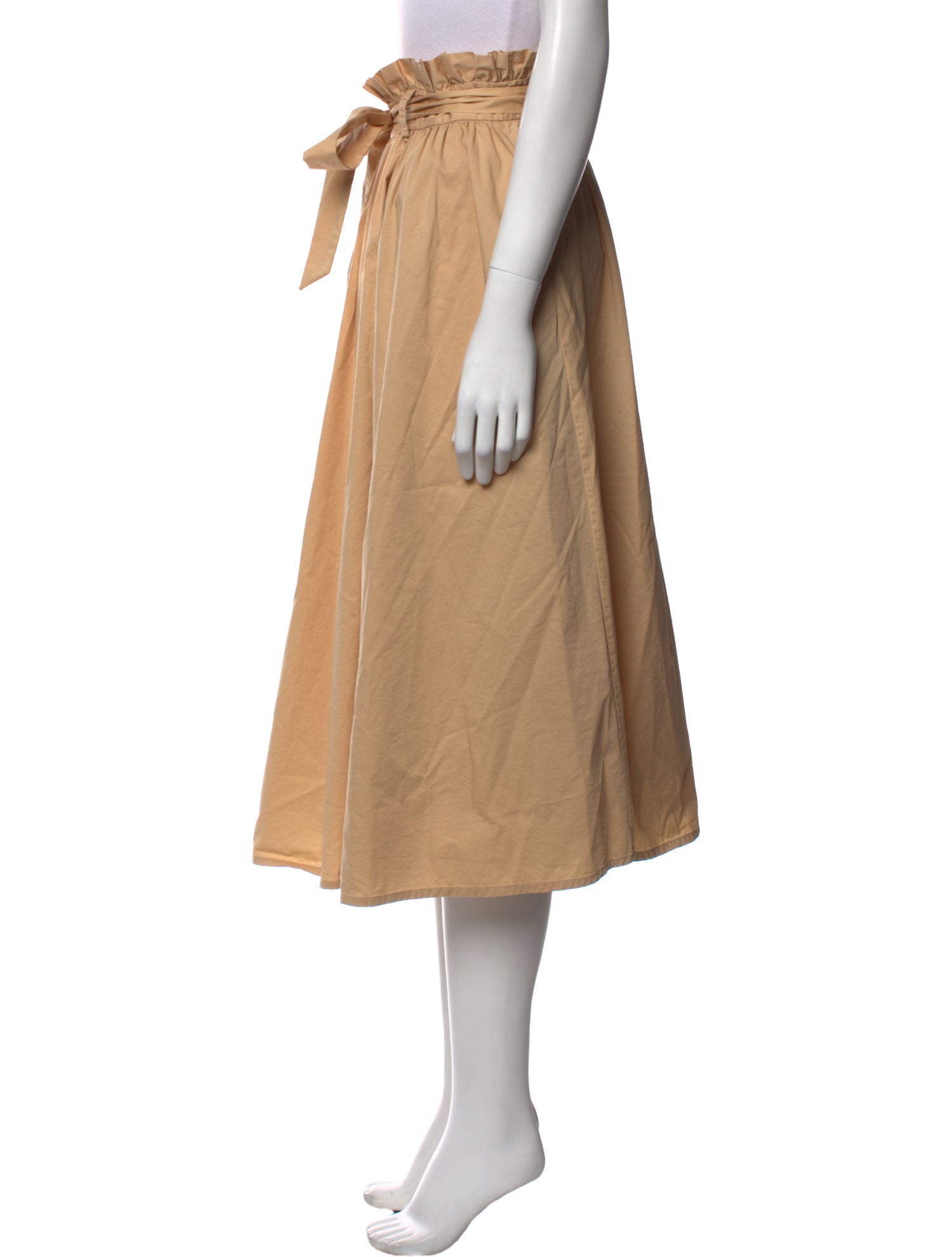 Gentle Herd Pleated Accents Midi Length Skirt