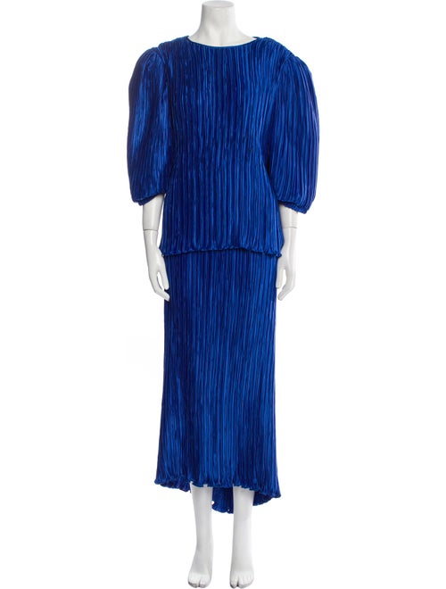 George F. Couture Pleated Accents Skirt Set