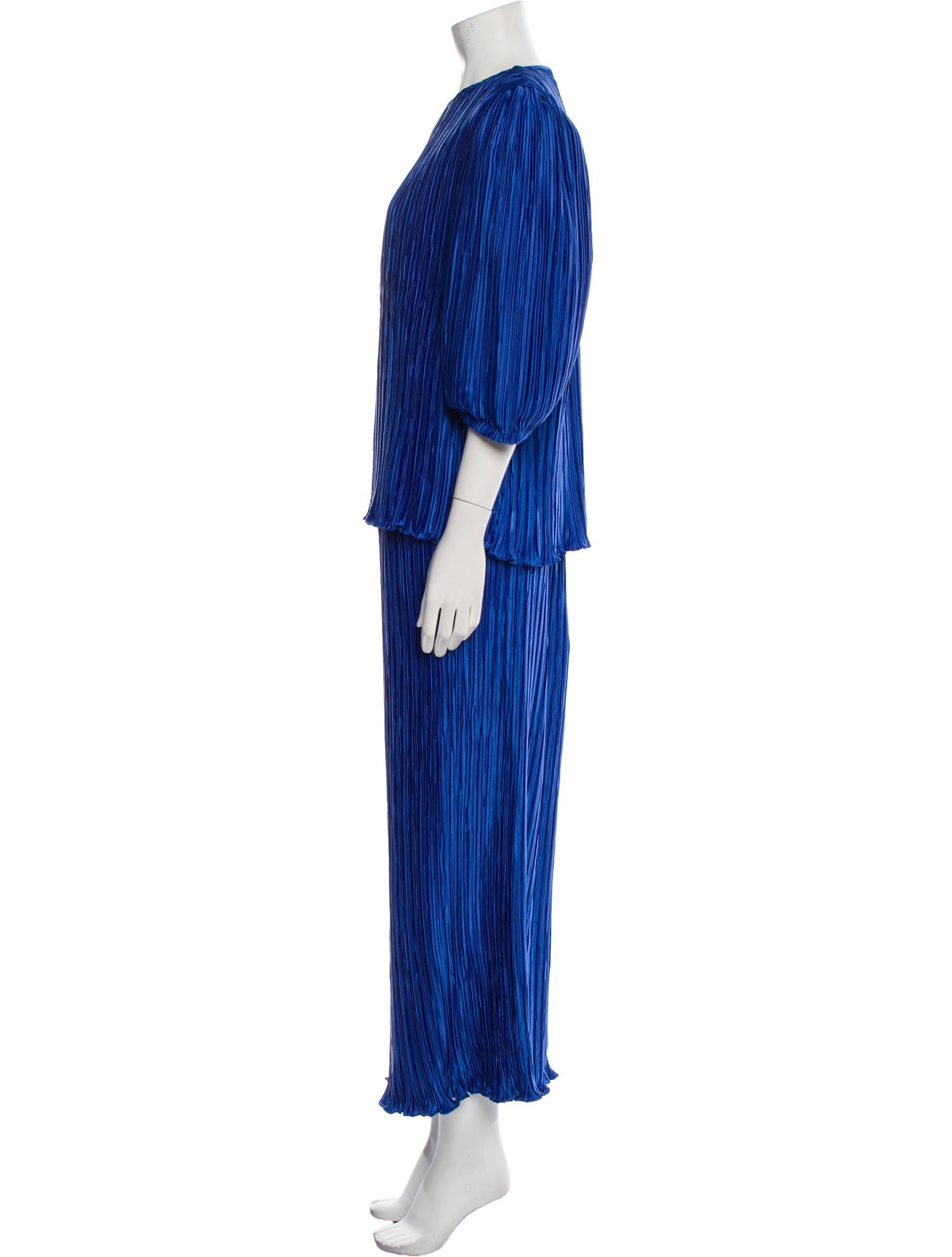 George F. Couture Pleated Accents Skirt Set