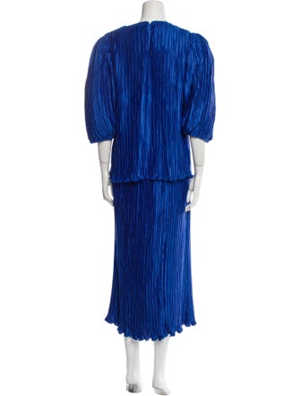 George F. Couture Pleated Accents Skirt Set