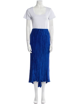 George F. Couture Pleated Accents Skirt Set