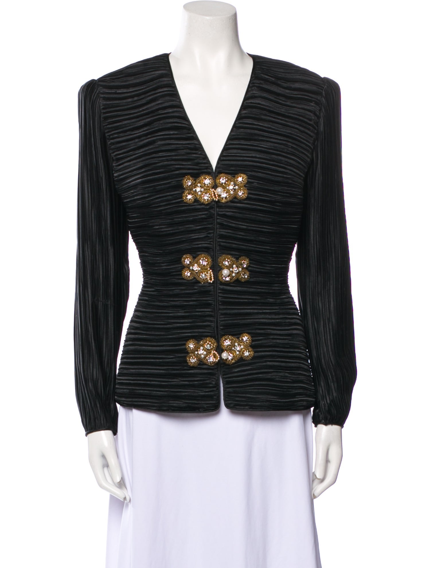 George F. Couture Vintage Striped Evening Jacket