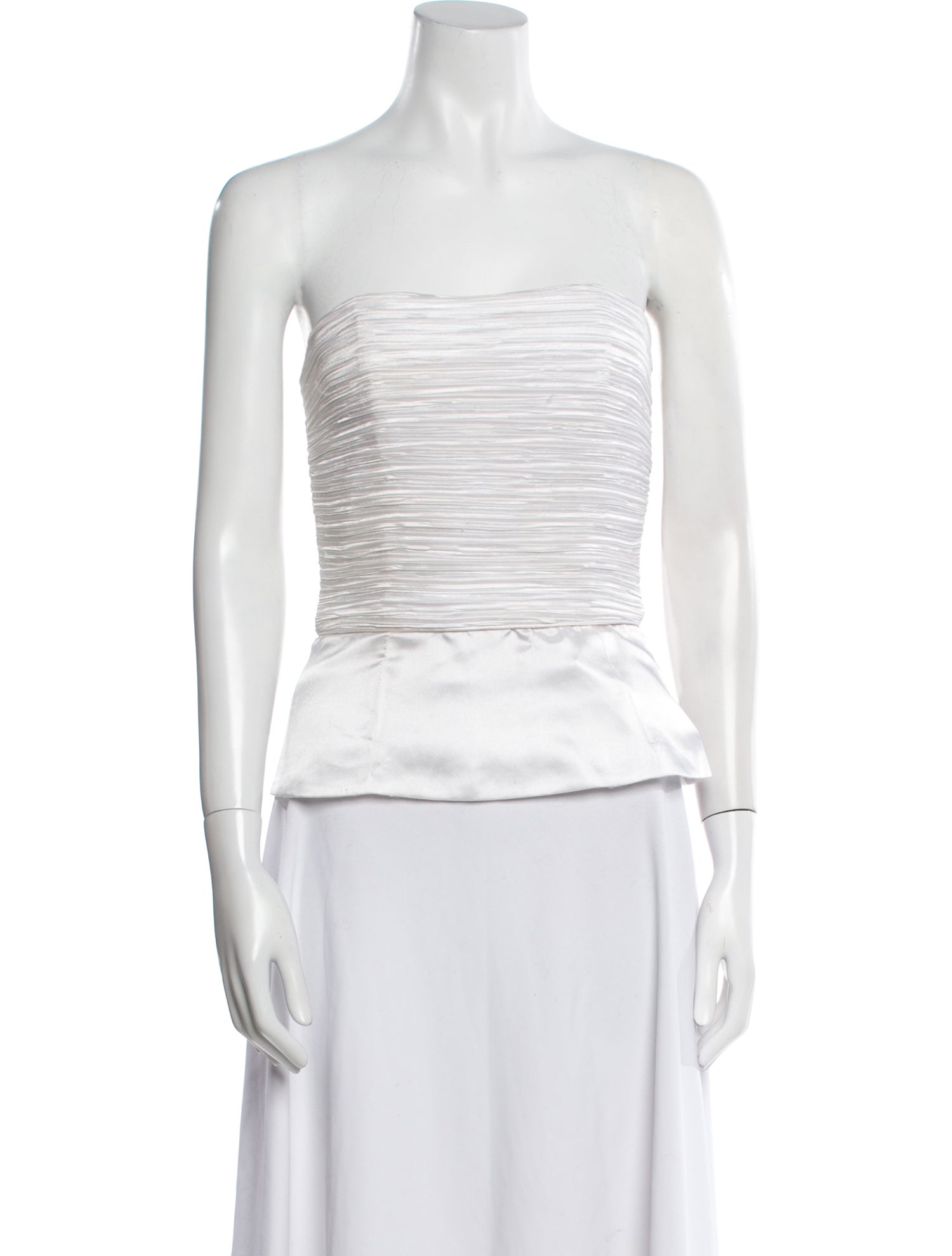 George F. Couture Strapless Crop Top