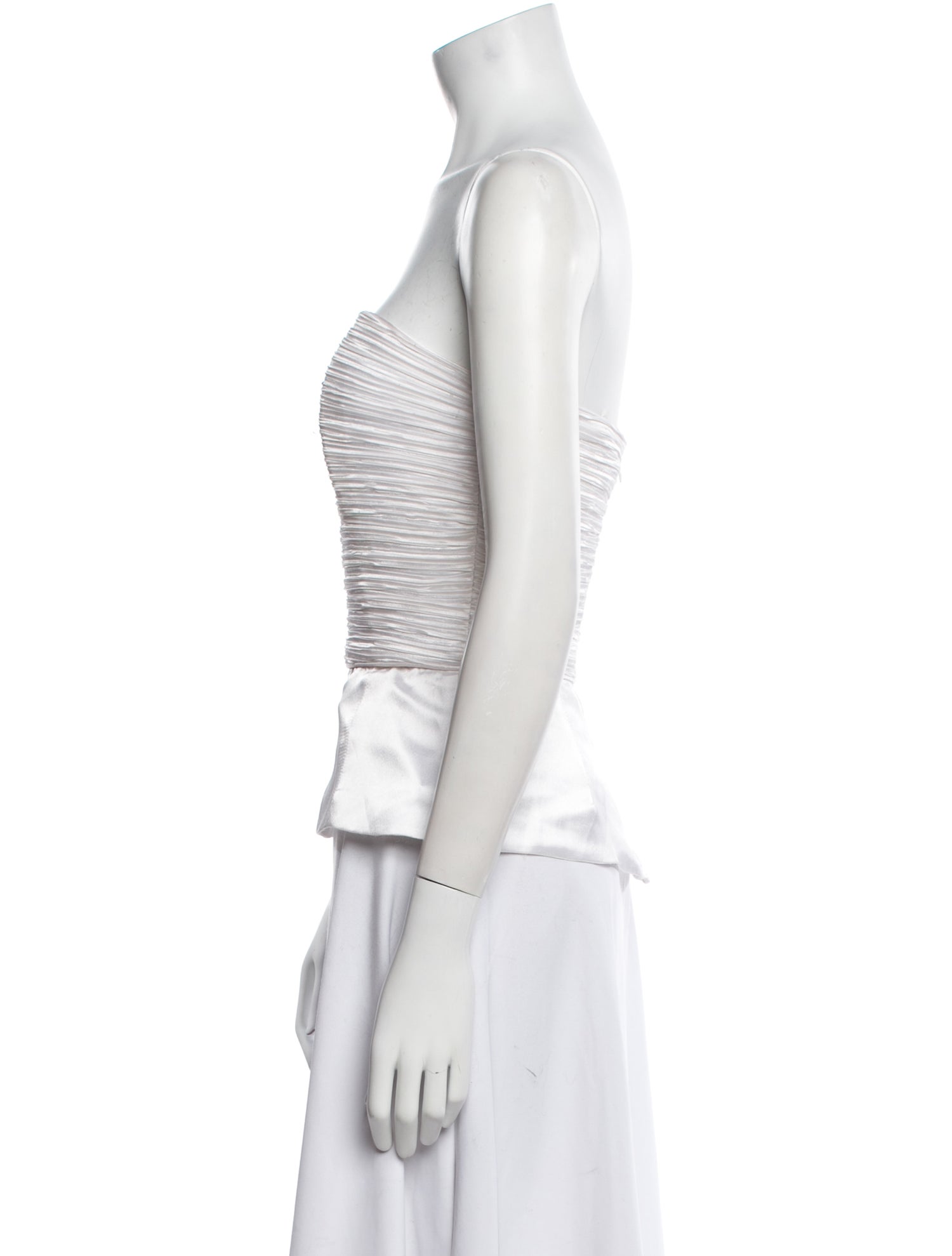 George F. Couture Strapless Crop Top