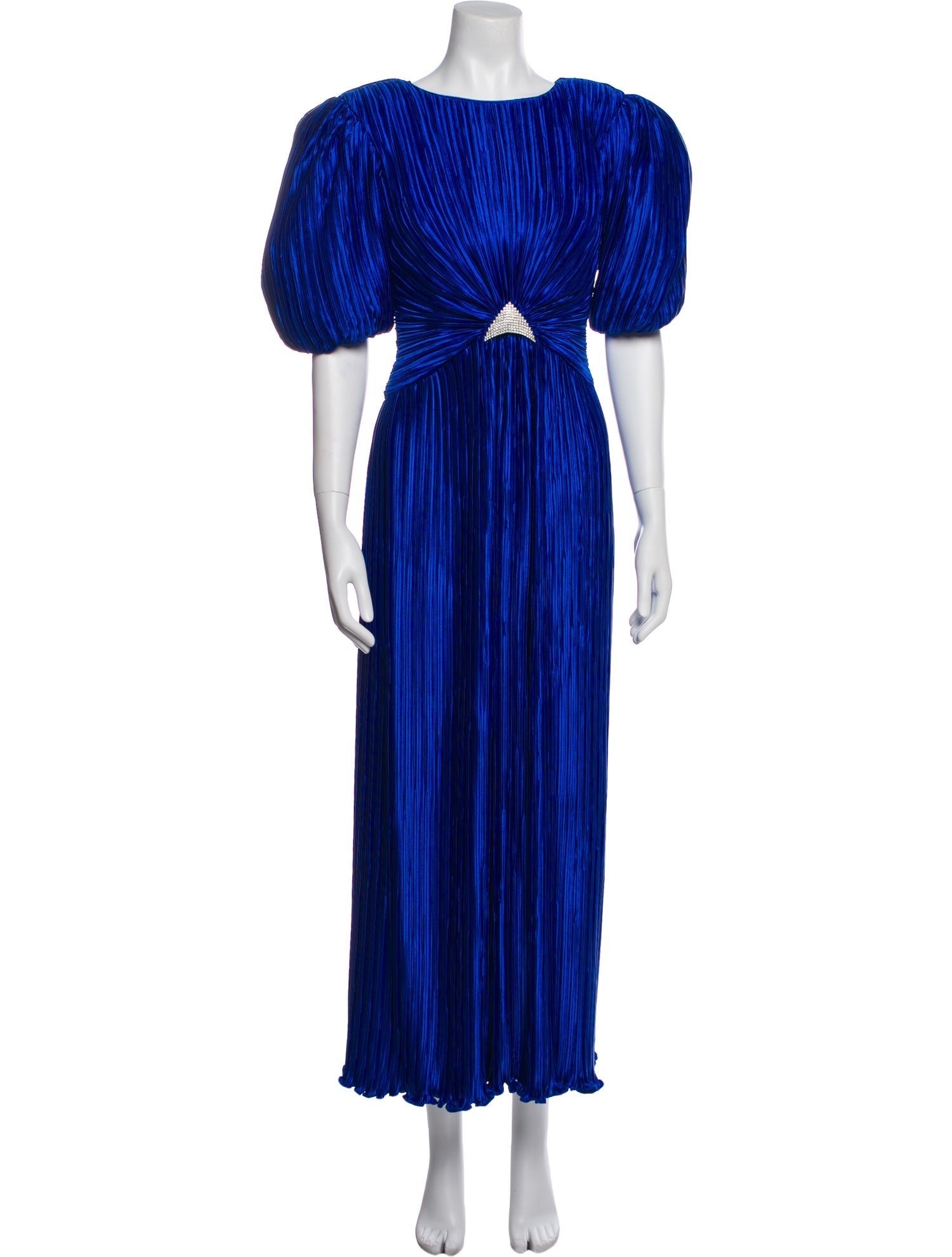 George F. Couture Crew Neck Long Dress