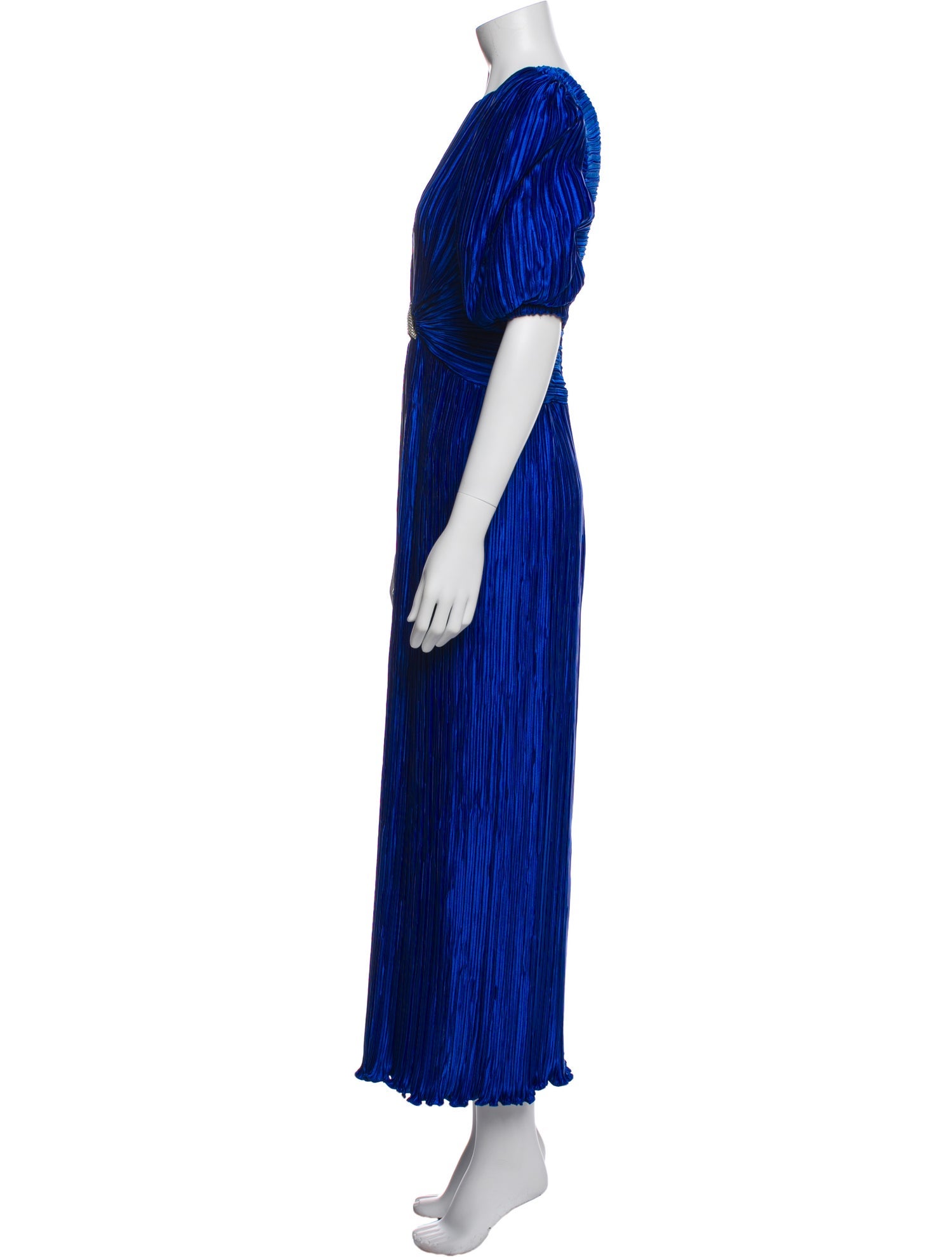 George F. Couture Crew Neck Long Dress